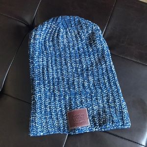 Cute blue and white beanie